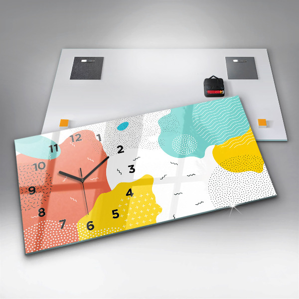 Horloge rectangulaire horizontale Abstraction POP