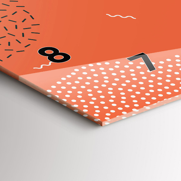 Horloge rectangulaire horizontale Abstraction POP