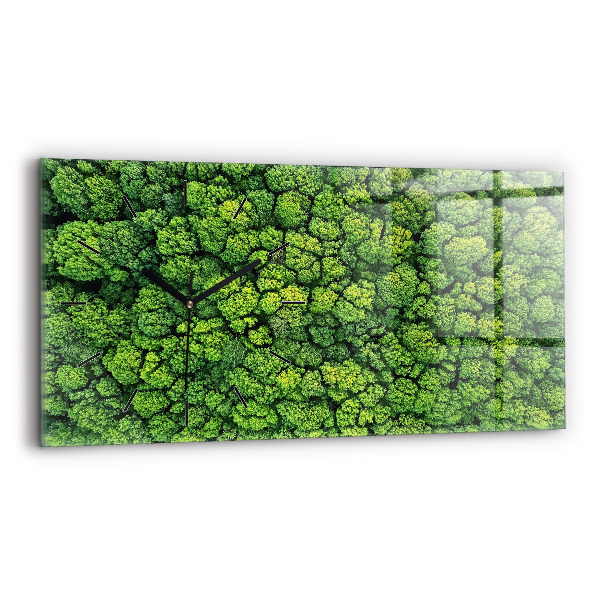 Horloge rectangulaire horizontale 'La forêt vue à vol d''oiseau'