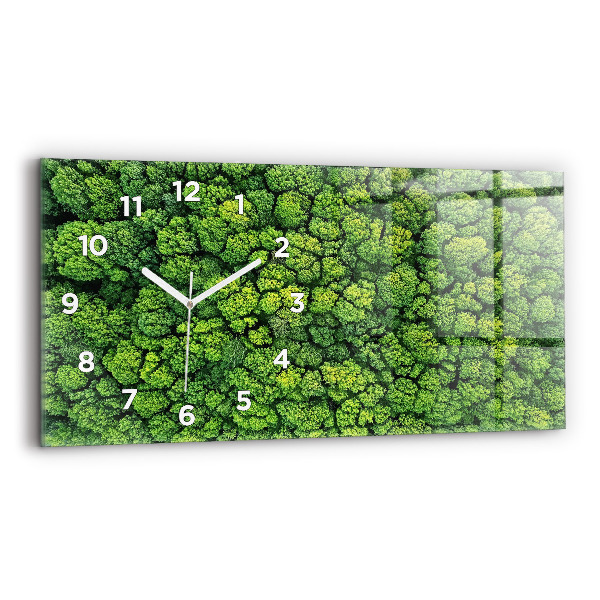 Horloge rectangulaire horizontale 'La forêt vue à vol d''oiseau'