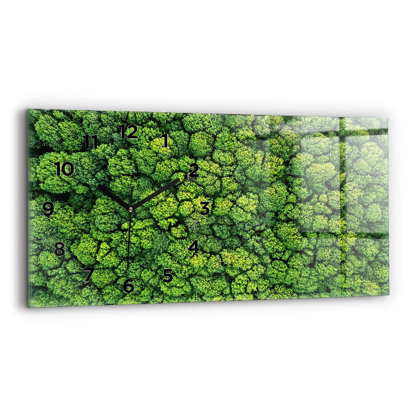 Horloge rectangulaire horizontale 'La forêt vue à vol d''oiseau'