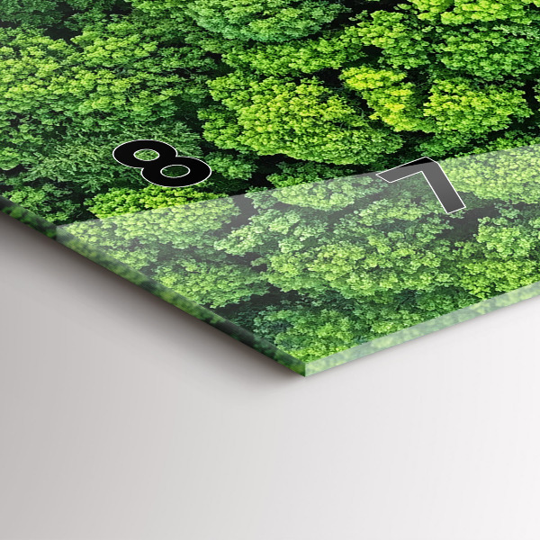 Horloge rectangulaire horizontale 'La forêt vue à vol d''oiseau'