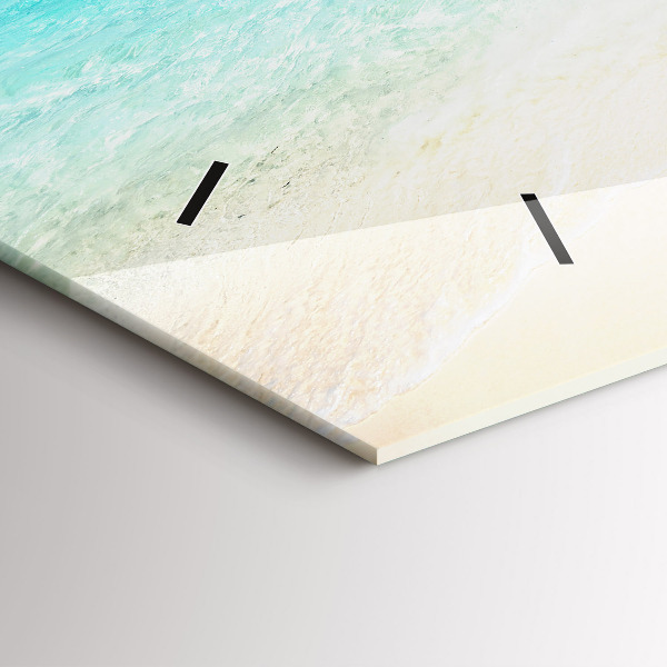 Horloge rectangulaire horizontale Île tropicale