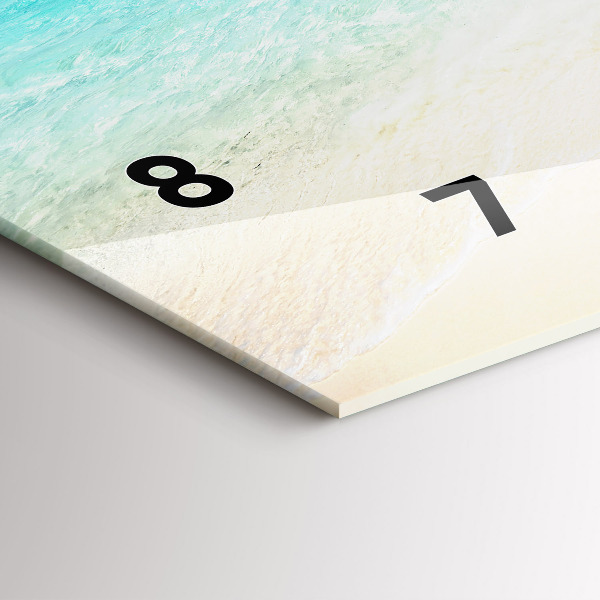 Horloge rectangulaire horizontale Île tropicale