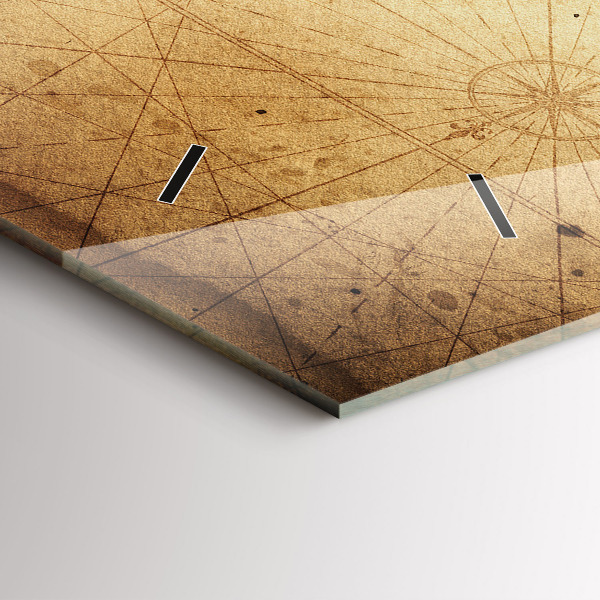 Horloge rectangulaire horizontale Carte du vieux monde