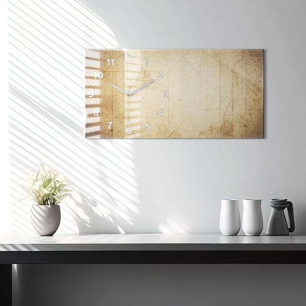 Horloge rectangulaire horizontale Carte du vieux monde