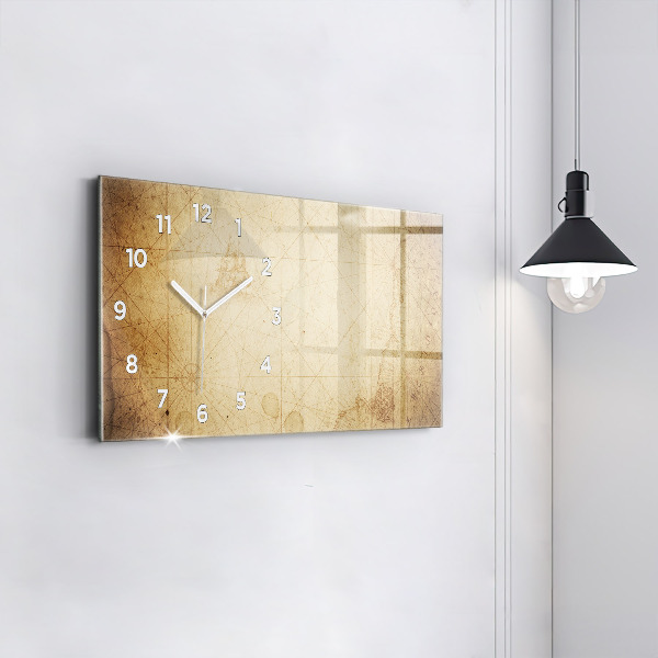 Horloge rectangulaire horizontale Carte du vieux monde