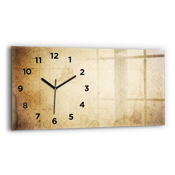 Horloge rectangulaire horizontale Carte du vieux monde