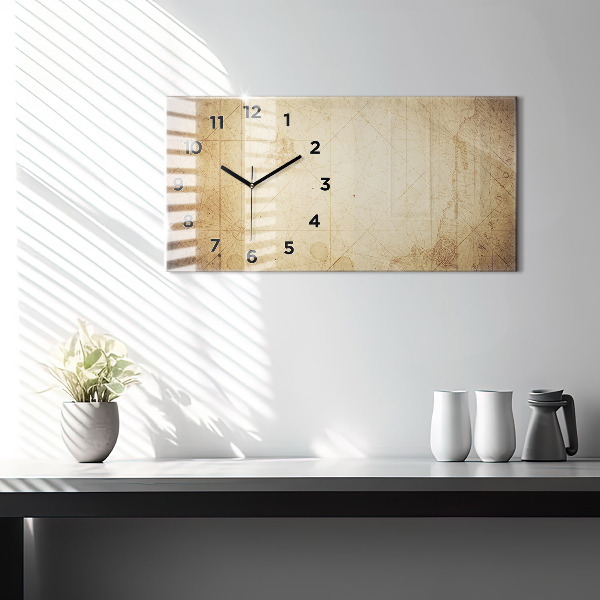 Horloge rectangulaire horizontale Carte du vieux monde