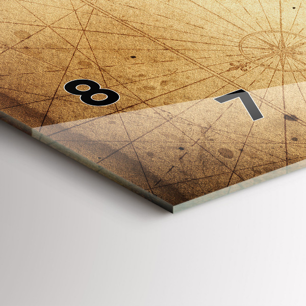 Horloge rectangulaire horizontale Carte du vieux monde