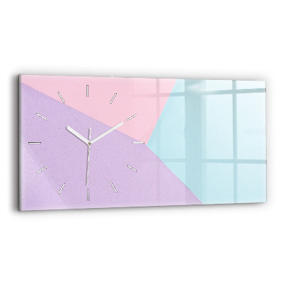 Horloge rectangulaire horizontale Motif pastel