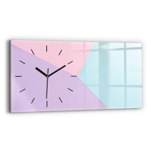 Horloge rectangulaire horizontale Motif pastel