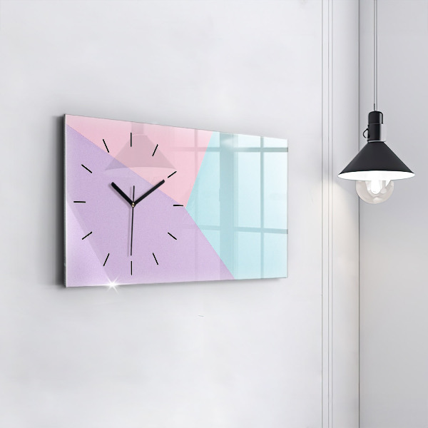 Horloge rectangulaire horizontale Motif pastel