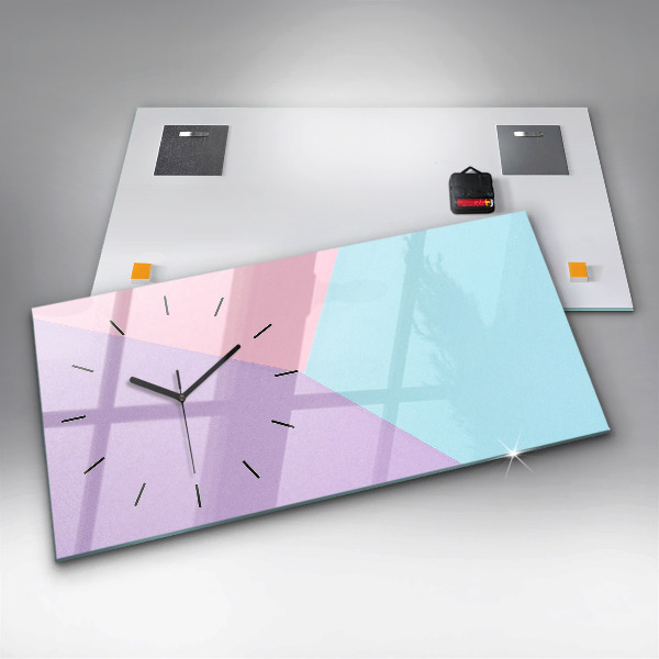 Horloge rectangulaire horizontale Motif pastel