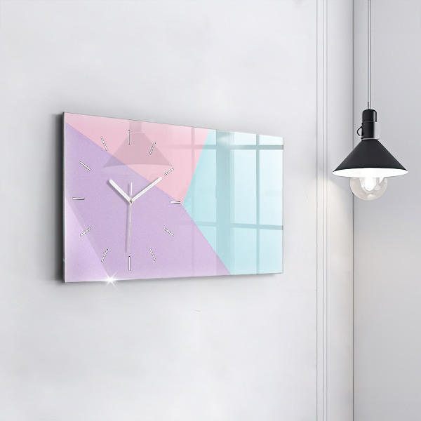 Horloge rectangulaire horizontale Motif pastel