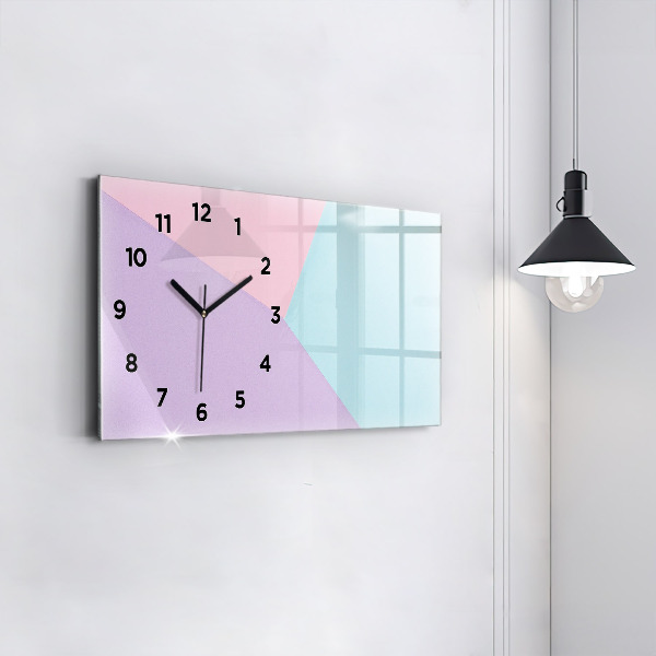 Horloge rectangulaire horizontale Motif pastel