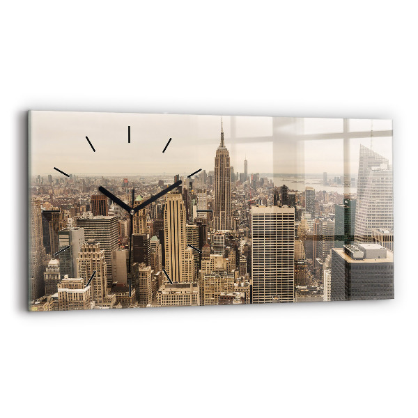 Horloge rectangulaire horizontale Paysage urbain