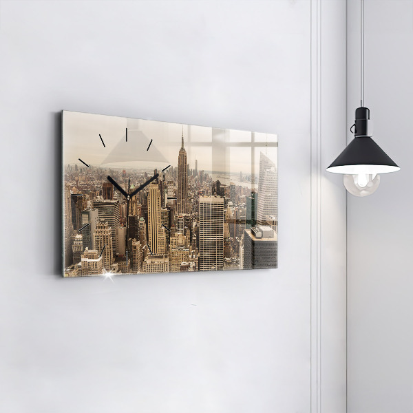 Horloge rectangulaire horizontale Paysage urbain