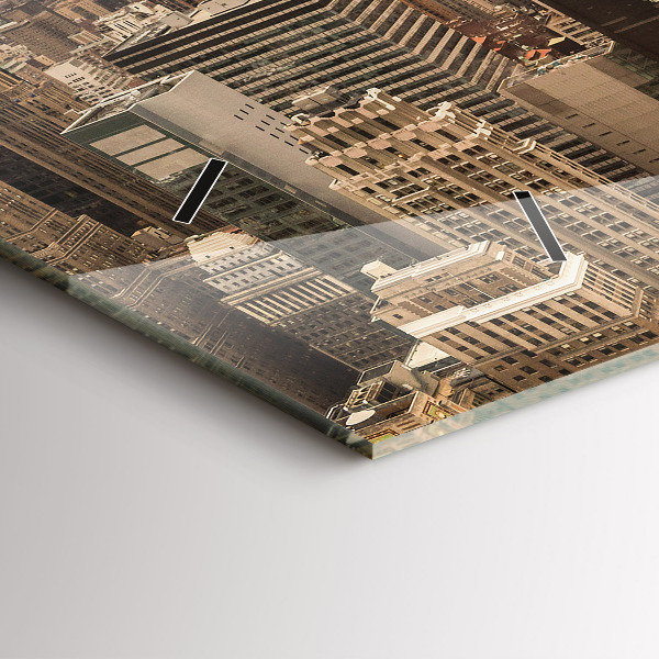 Horloge rectangulaire horizontale Paysage urbain