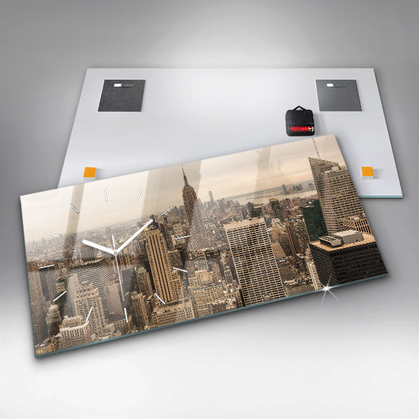 Horloge rectangulaire horizontale Paysage urbain