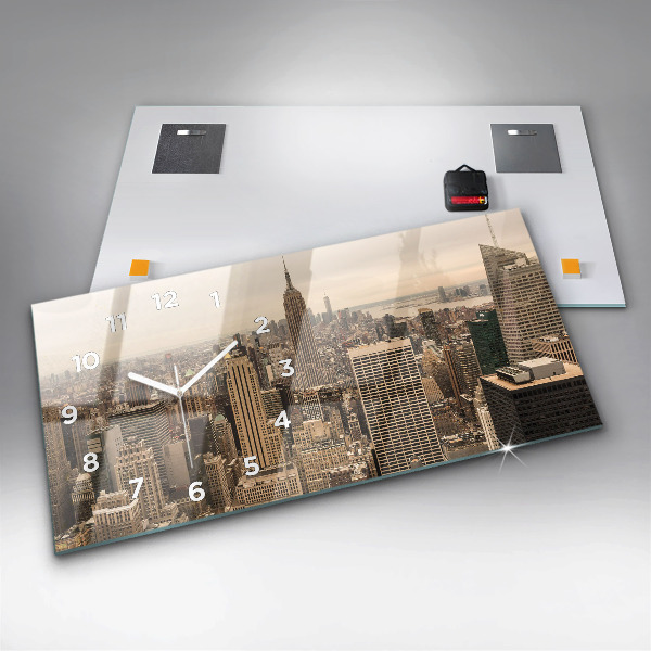 Horloge rectangulaire horizontale Paysage urbain