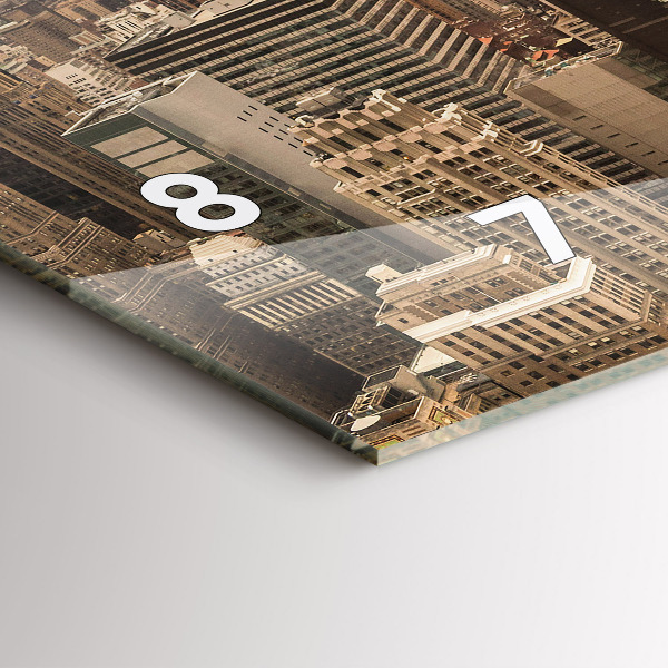 Horloge rectangulaire horizontale Paysage urbain