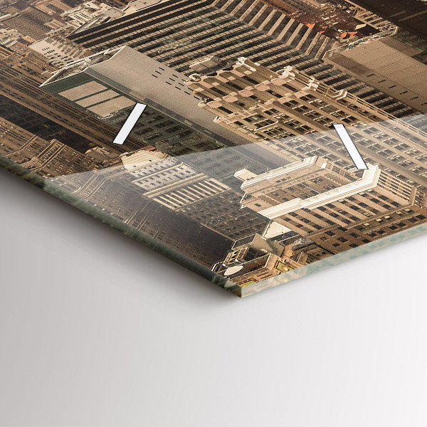 Horloge rectangulaire horizontale Paysage urbain