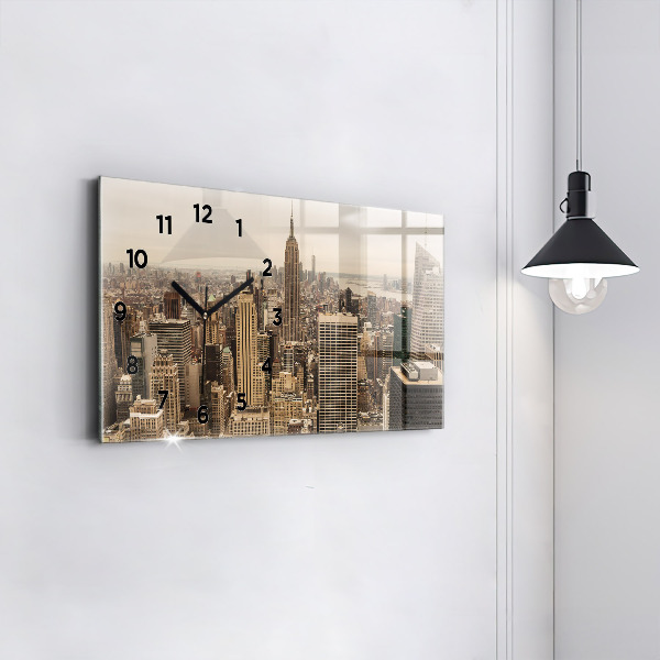 Horloge rectangulaire horizontale Paysage urbain