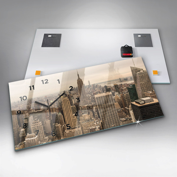 Horloge rectangulaire horizontale Paysage urbain