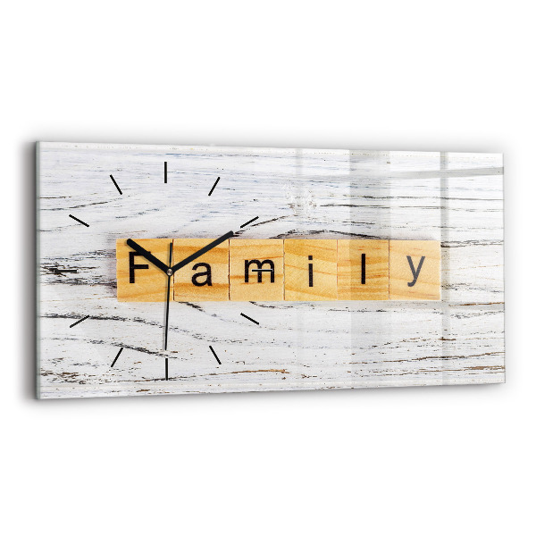 Horloge rectangulaire horizontale Famille