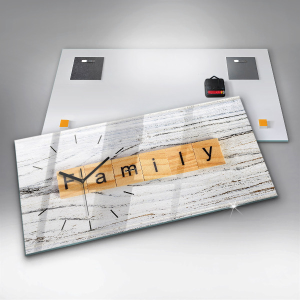 Horloge rectangulaire horizontale Famille