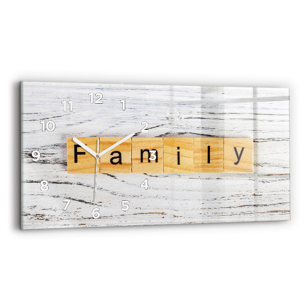 Horloge rectangulaire horizontale Famille