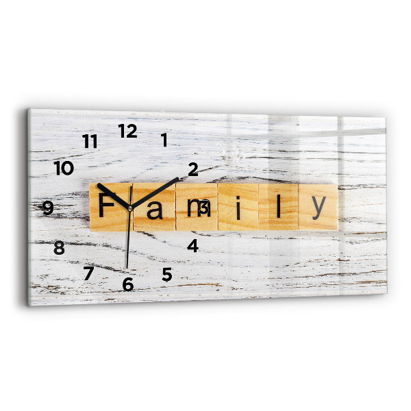 Horloge rectangulaire horizontale Famille