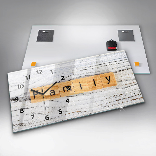 Horloge rectangulaire horizontale Famille