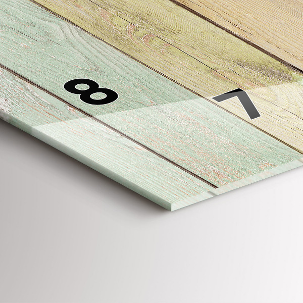 Horloge rectangulaire horizontale Des planches colorées