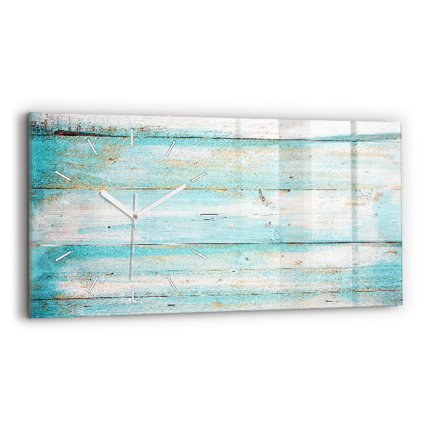 Horloge rectangulaire horizontale Tableaux bleus