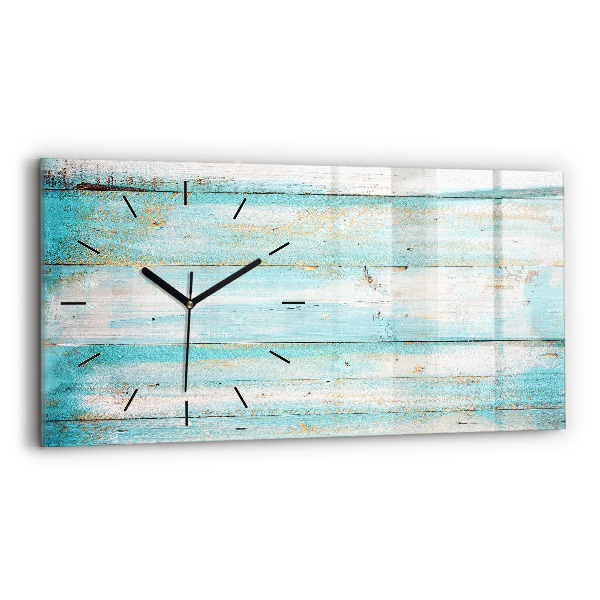 Horloge rectangulaire horizontale Tableaux bleus
