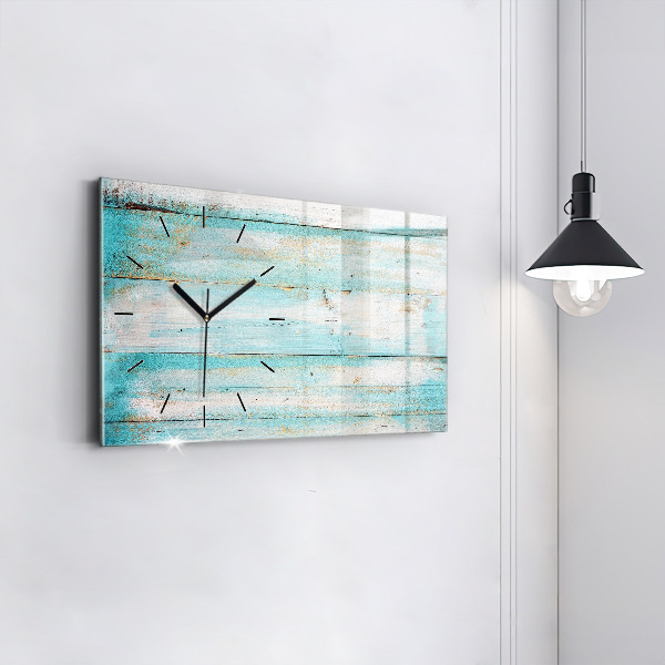 Horloge rectangulaire horizontale Tableaux bleus