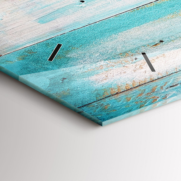 Horloge rectangulaire horizontale Tableaux bleus