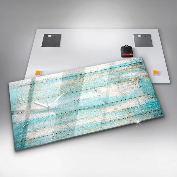 Horloge rectangulaire horizontale Tableaux bleus