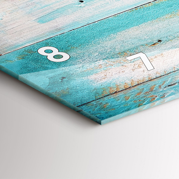 Horloge rectangulaire horizontale Tableaux bleus