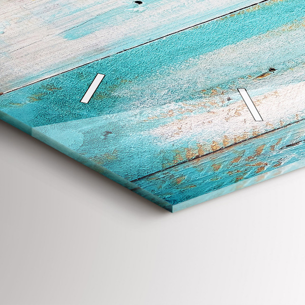 Horloge rectangulaire horizontale Tableaux bleus