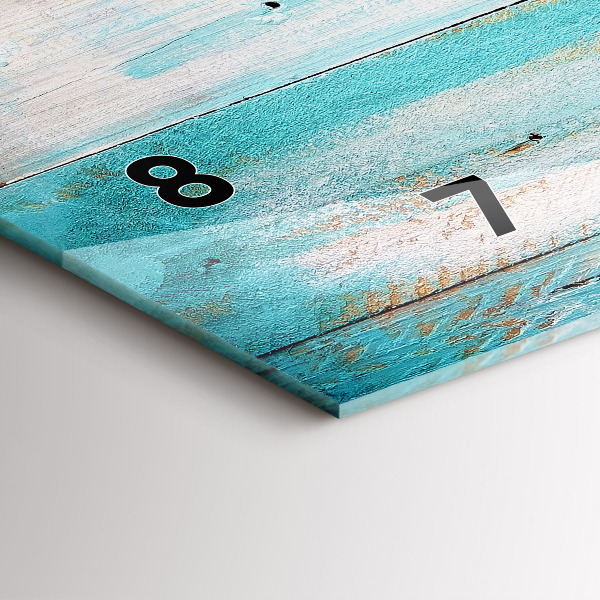 Horloge rectangulaire horizontale Tableaux bleus