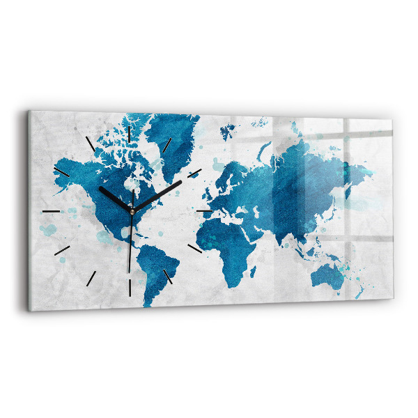 Horloge rectangulaire horizontale Carte du monde