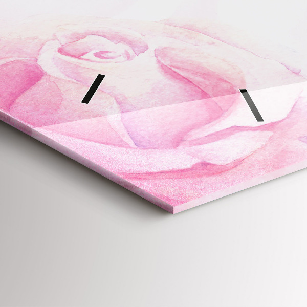 Horloge rectangulaire horizontale Roses abstraites