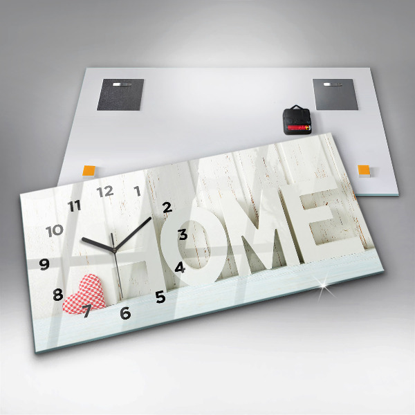 Horloge rectangulaire horizontale 'La maison de l''inscription'