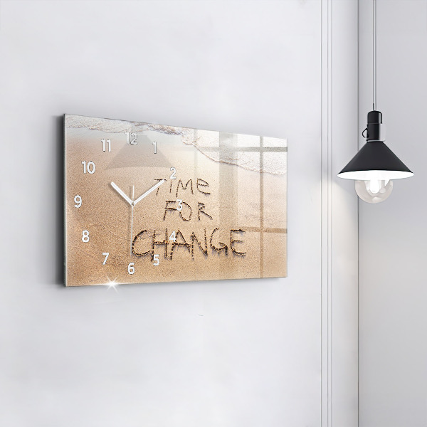 Horloge rectangulaire horizontale Citation sur la plage