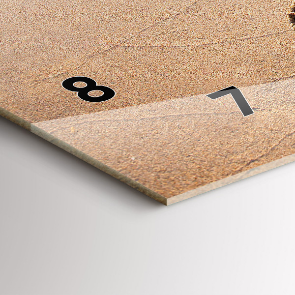 Horloge rectangulaire horizontale Citation sur la plage