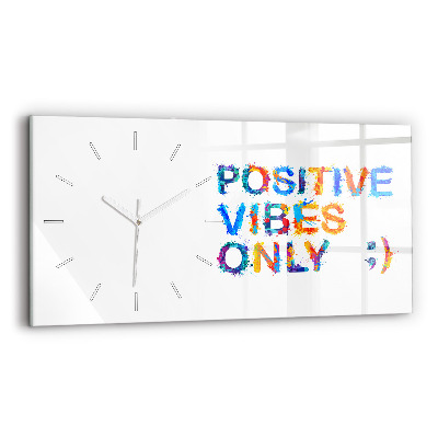 Horloge rectangulaire horizontale Citation positive
