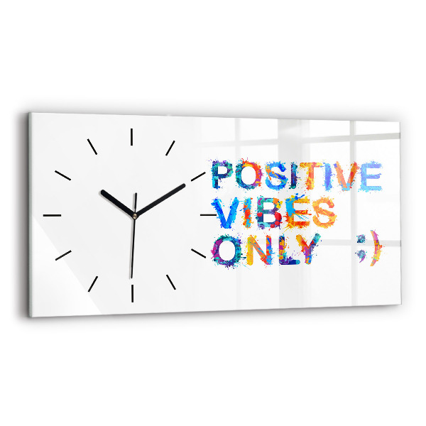 Horloge rectangulaire horizontale Citation positive